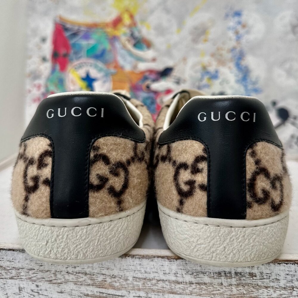 Gucci GG Wool Low-Top Sneakers Men - Picture 4 of 7